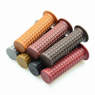 China Suitable for 22mm Motorcycle Grip Grips Universal 22mm Handlebars Vintage Motorcycle Grip Rubber Non-Slip Rubber Grips for sale