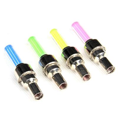 China 1Pc Motorcycles LED Valve Stem Aluminum+Plastic Dust For Car Motorcycle Bike Bicycle Wheel Tire Led Lamp PVC Light High Quality Aluminum for sale