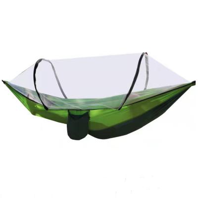 China Modern Double Hammock Portable Outdoor Camping Hammock With Mosquito Net Travel Raising Garden Beach Backpacking Yard for sale