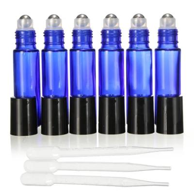 China Blue Cosmetic Roller On Bottle With Steel Ball Essential Oil For Personal Care à venda