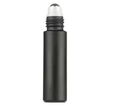 China 10ml Frosted Matt Black Glass Roll On Bottle Essential Oil Roller Bottle 10 Ml Violet Glass à venda