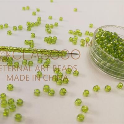 China 100g Transparent Glossy colorful round 2mm glass seed beads for DIY jewelry making for sale