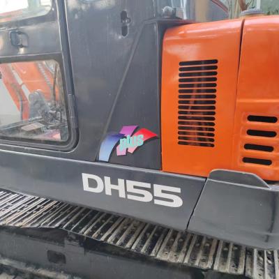 China Construction Works Used Durable Machine Original DH55 Excavators In Yard For Sale for sale