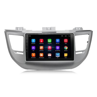 China GPS Car DVD Player With 9 Inch Touch Screen 1+16G Wifi BT FM Radio Reversing Camera For Hyundai Tucson 2014-2018 for sale