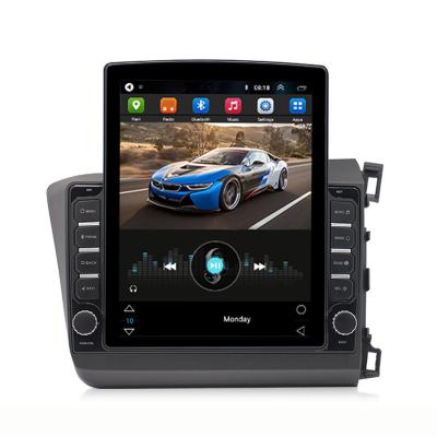 China Android GPS Car DVD Player For Sale 2.5D 9.7 Inch Screen Google Play GPS Wifi Mirror Glass Link For Honda Civic Right Hand Drive for sale