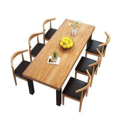 China Rectangular Professional Solid Metal Shape Manufacturer Solid Wood Dining Table for sale