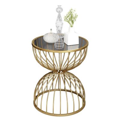 China Durable Factory Manufacture Various Round Shape Modern Marble Metal Bed Side Table Modern for sale