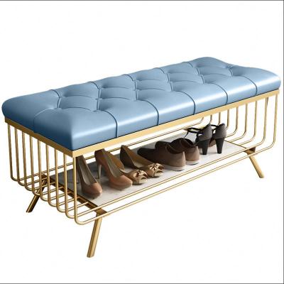 China Single Stool Adjustable Velvet Furniture Sofa (Other) Stool Chairs And Stool Shoe Stool With Metal Legs for sale