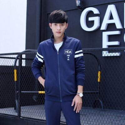 China Wholesale Custom Made Breathable High Quality Cotton Sports Single Color Splice OEM Men's Tracksuits Sweat Suits for sale