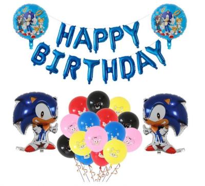 China Aluminum Boy Sonic Aluminum Film Balloon Set /Single Sonic Ball for sale