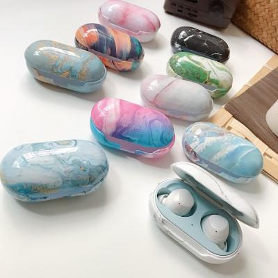 China For earphone earbuds shockproof glossy hard PC protective cases for samsung galaxy buds,earphone case marble cover cases for galaxy buds+ for sale