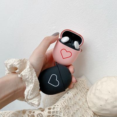 China Colorful Shiny Marble Pink Black Heart Printed For Pixel Buds 2 PC Marble Pattern Cover Case Earphone Flower Earbuds Protective Skin Case For GOOGLE for sale