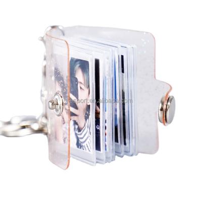 China KE y Ring Cute Animal Clear Acrylic Key Chain Key Chain Photo Frame Book Key Chain Insert Book Insert Keychain Silicone Carbiner PVC Key Chain Digital Color Plastic Plastic 2inch mini for sale