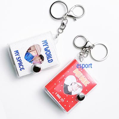 China Wholesale Clear Cute Animal Ring Keychain Silicone Carbiner Photo Keychain PVC Color Plastic Metal Metal Keychain Photo Insert Photo Insert Book Album Keychain KE y mini for sale