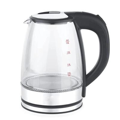 China 360 Degree Base Portable Coffee Kettle Stainless Steel Kettle Rotating Electric Glass Water Kettle for sale