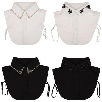 China Didamao Embroidery Fake Detachable Collar Women Anti-pilling Detachable Collars for sale