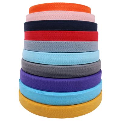 China Didamao Sustainable Custom Gift Packing Herringbone Ribbon Colored 100% Cotton Twill Ribbon for sale