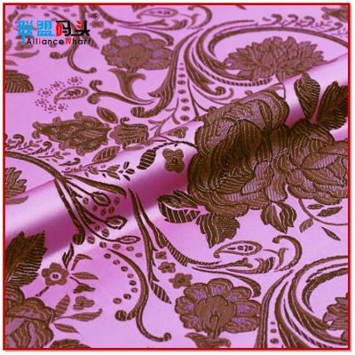 China Viable factory supply 2020 new design chinese peony flower pattern brocade jacquard fabric for sale