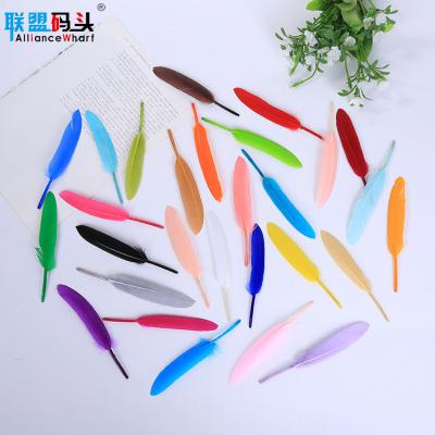 China Garment 10-15cm Goose Feather Quill White Stock Craft Feathers Material Natural Goose Feather For Hair/Dress Decoration Accessories for sale