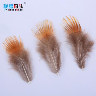 China Wholesale Natural Small Size Head Color Natural Down Chicken Plumage Pheasant Superior Golden Yellow Feather For Sale Cheap for sale