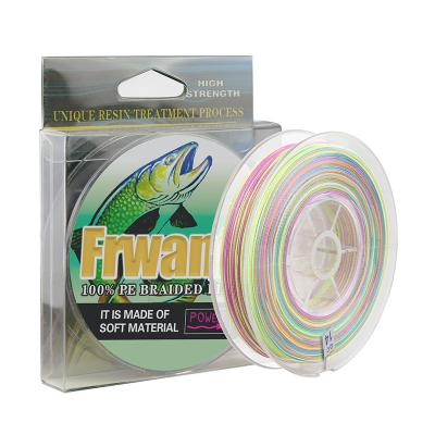 China High-knot strength pe braided multifilament 100M 4 strand braided fishing line supply customized for sale