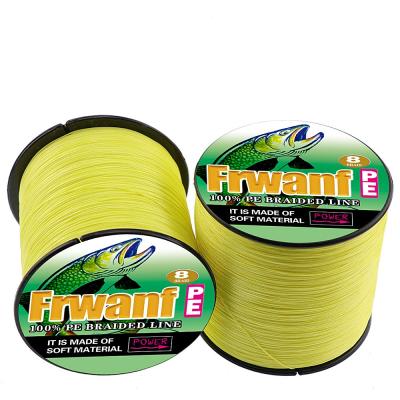 China Wholesale Super Strong High-knot 0.1mm 1.2mm Strength Manufacturer Rock Ocean Fishing Beach, 500m 1000m PE 8 Braided Fishing Line for sale