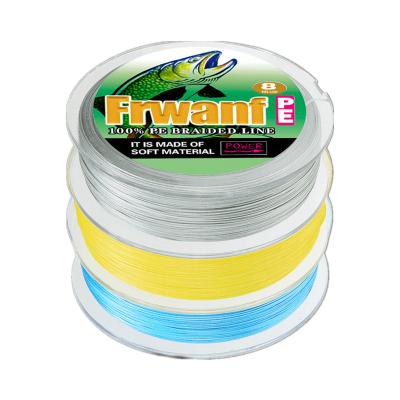 China Wholesale Super Strong 100m 300m High-knot Strength Manufacurery Rock Ocean Beach 8 Strand PE Braided Fishing Line for sale