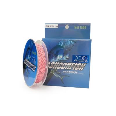 China High-knot strength hot sale factory direct sold stability fishing line mix color fishing braid line for sale