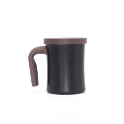 China Viable Hot Sale Custom Logo Double Wall Vacuum Insulated Stainless Steel Coffee Mug Tea Cup With Handle for sale