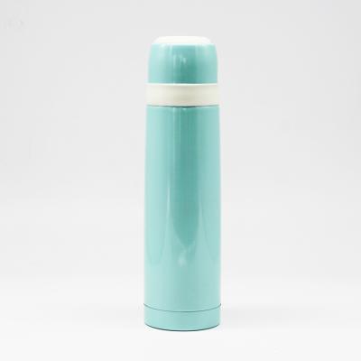 China 350ml/500ml Bullet Shape Stainless Steel Color Thermos Flask Viable Metallic Vacuum Bottle for sale