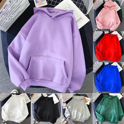 China French Terry Hoodies Customized Print Embossed Pullover New Solid Color Cotton Anti-Wrinkle Fast Delivery Women Soft Hoodie for sale