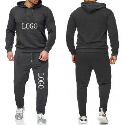 China Custom Logo Mens Blank Oversized High Quality Jogger Tracksuits Sport ActiveWear Anti-Wrinkle Plus Size Sweatpants Cotton Hoodie Set Unisex for sale