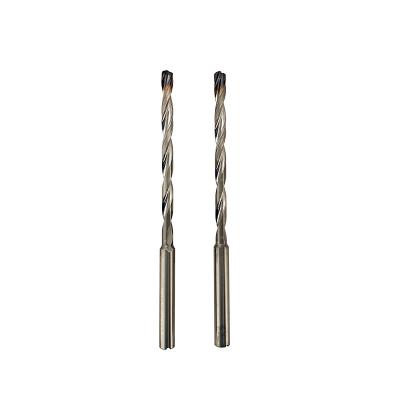 China 2 Spline OEM Customized Straight Shank Extra Long Carbide Welded Straight Shank Twist Drill for sale