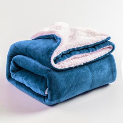 China Violet Plush Throw Blanket Fuzzy Anti-Pilling Sherpa Fleece Blanket Bluish Microfiber Soft Blanket Throw Size for sale