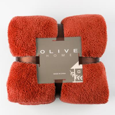 China Extra Large Red Fluffy Teddy Fleece Sherpa Blanket Wholesale Custom Sublimation Anti-pilling Blankets Blankets for sale