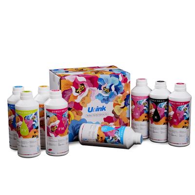 China Light and high transfer rate textile and water resistant rate garment printing sublimation dye inks use on epson head for sale