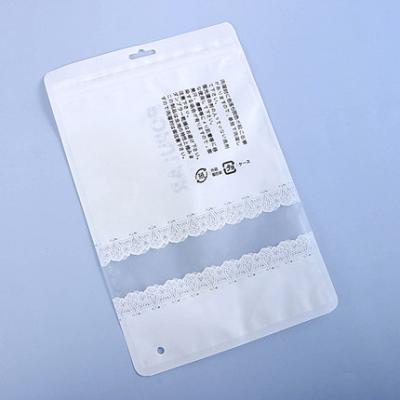 China Garment Side Clear Zip Lock T-shirt Packaging Moisture Proof Frosted Bags For Clothes for sale