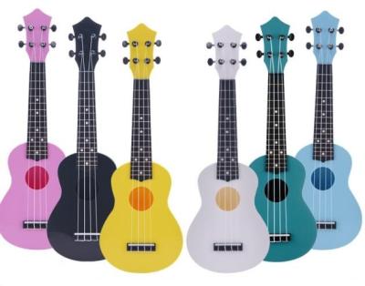 China 21 Inch Bass Guitar Plastic Ukulele Musical Toy Ukulele 4 Strings For Kids Gift Musical Instrument for sale