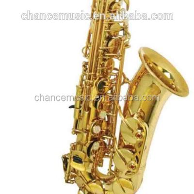 China High quality lacquer key gold eb lacquer surface yellow brass alto saxophone ABC1102Y2Z for sale