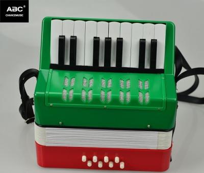 China 7keys 14bass 18*10*18cm black pink green red blue piano button accordion for sale