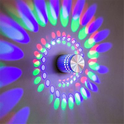 China Beautiful Hole Spiral Wall Lamp Mixed Light with Factory Price and Fancy Modern Indoor Night Light for sale