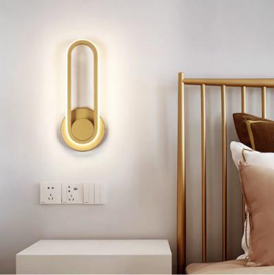 China Traditional Rotary Bedside Wall Lamp Bedroom Touch Indoor Living Room Led Wall Lighting Fixture Stair Light Hagood Decorative Lamparas for sale