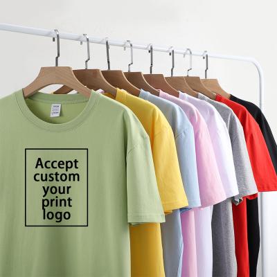 China Custom QUICK DRY 100% Custom Printing Team Class Activity Round Tees Oversized Plain Cotton White Logo T-Shirts for sale