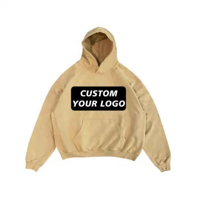 China 360 GSM Heavy Thick Fleece Loose Oversized Loose MOQ Custom Logo QUICK DRY Custom Logo No String Hoodie for sale