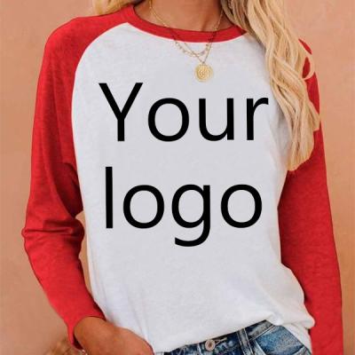 China wholesale custom merry christmas casual female t-shirt women shirts long sleeve logo halloween clothing Anti-wrinkle diy festival tops for sale