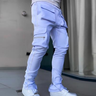 China 2022 QUICK DRY Reflective Stripe Cargo Mens Joggers Pants for sale