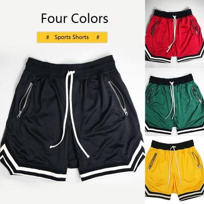 China QUICK DRY Wholesale Eyelet Cloth Breathable Mesh Shorts With Drawstring Zipper Pockets Sports Men Clothing for sale