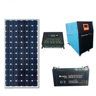 China LEDs Solar 5000W solar power generation system 2000W solar panel input with air conditioning pump motor, power supply for sale