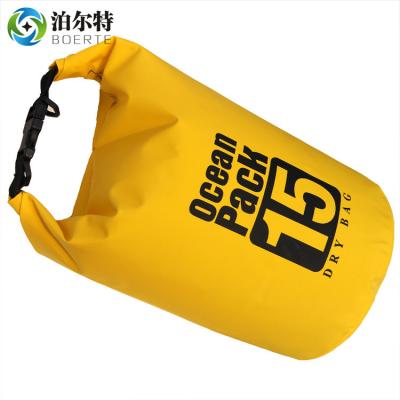 China PVC Color 10L 15L 20L Bag Optional Waterproof Hiking Outdoor Backpack Kayaking for sale