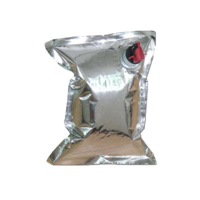 China Glod Red Wine Quadruple Seal Moisture Proof Silver Bag Reusable Aluminum Foil Plastic Bag In Box For Beverage Liquid for sale